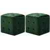 Image de 2 pcs Poufs Vert 30 x 30 x 30 cm Tissu velours