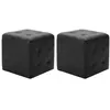 Image de Poufs 2 pcs Noir 30 x 30 x 30 cm Similicuir