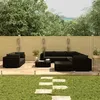 Image de Salon de jardin modulable Vidaxl resine tressee noir 10 personnes 70 x 70 x 52.5 cm 10 pieces