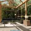 Image de Salon de jardin modulable Vidaxl 7 personnes gris 8 pieces 70 x 70 x 52.5 cm resine tressee