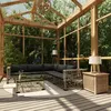 Image de Salon de jardin 6 pcs avec coussins résine tressée gris