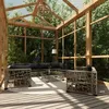 Image de Salon de jardin 10 pcs avec coussins Résine tressée Gris