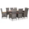 Image de Salon de jardin vidaxl resine tressee 9 personnes 9 pieces