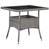 Image de Table a manger fixe sans tiroir 4 personnes carre en verre L 80 cm