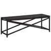 Image de Banc de jardin 120 cm Résine tressée Noir