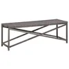 Image de Banc de jardin 120 cm Résine tressée Gris
