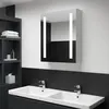Image de Armoire de salle de bain à miroir LED 50x13x70 cm