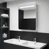 Image de Armoire de salle de bain à miroir LED 60x11x80 cm