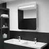 Image de Armoire de salle de bain à miroir LED 68x9x80 cm