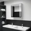 Image de Armoire de salle de bain à miroir LED 60x14x62 cm