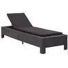 Image de vidaXL Transat avec coussin Noir Résine tressée