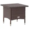 Image de Table à thé Marron 50x50x47 cm Résine tressée