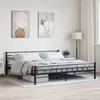 Image de Cadre de lit sans matelas noir acier 200x200 cm