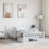 Image de Cadre de lit sans matelas blanc métal 140x200 cm
