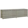 Image de Boîte de rangement de jardin résine tressée 200x50x60 cm gris