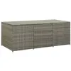Image de Boîte de rangement de jardin résine tressée 180x90x70 cm gris