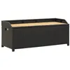 Image de Banc de rangement de jardin 120 cm Résine tressée Noir