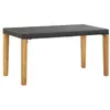 Image de Banc de jardin 120 cm Noir Résine tressée et bois d acacia