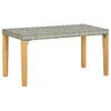 Image de Banc de jardin 120 cm Gris Résine tressée et bois d acacia