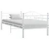 Image de Cadre de lit de repos sans matelas Blanc Métal 90x200cm