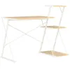 Image de Bureau avec étagère Blanc et chêne 116x50x93 cm