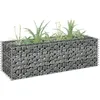 Image de vidaXL Lit Surélevé à Gabion Parterre de Fleurs Plantes Jardin Terrasse Extérieur Arrière-cour Jardinière Acier Galvanisé 145629