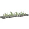 Image de vidaXL Lit Surélevé à Gabion Jardinière à Gabion Patio Terrasse Jardin Extérieur Parterre de Fleurs Plantes Acier Galvanisé 145632