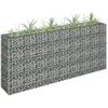 Image de vidaXL Gabion plantenbak verhoogd 180x30x90 cm gegalvaniseerd staal145635