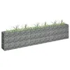 Image de vidaXL Lit Surélevé à Gabion Parterre de Fleurs Plantes Jardin Terrasse Extérieur Arrière-cour Jardinière Acier Galvanisé 145638