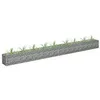 Image de vidaXL Lit Surélevé à Gabion Parterre de Fleurs Plantes Jardin Terrasse Extérieur Arrière-cour Jardinière Acier Galvanisé 145641