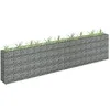 Image de vidaXL Lit Surélevé à Gabion Parterre de Fleurs Plantes Jardin Terrasse Extérieur Arrière-cour Jardinière Acier Galvanisé 145643