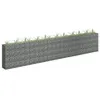 Image de vidaXL Lit Surélevé à Gabion Parterre de Fleurs Plantes Jardin Terrasse Extérieur Arrière-cour Jardinière Acier Galvanisé 145647
