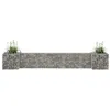 Image de vidaXL Jardinière à Gabion en H Panier de Gabion Parterre Surélevé de Fleurs Plantes Jardin Terrasse Extérieur Fil d'Acier 145658
