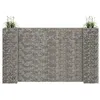 Image de Jardinière à gabion en H Fil d acier 260x40x150 cm