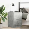 Image de Table de chevet Gris béton 38x35x56 cm Bois d ingénierie