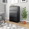 Image de Buffet Noir 60x35x98,5 cm Bois d ingénierie