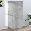 Image de Garde robe Gris béton 80x52x180 cm Bois d'ingénierie