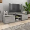 Image de Meuble TV Gris béton 140x40x35,5 cm Bois d ingénierie