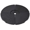 Image de vidaXL Socle de parasol en forme d'éventail 4 pcs Noir
