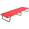 Image de vidaXL Chaise longue pliable Rouge Acier47756