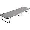 Image de Chaise longue vidaxl en acier L. 190 cm H. 28 cm gris non empilable pliable