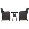 Image de Salon de jardin VIDAXL rotin noir 3 pieces