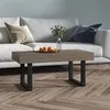 Image de Table basse Gris et noir 90x45x40 cm MDF et fer