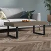 Image de Table basse Gris et noir 120x60x40 cm MDF et fer