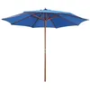 Image de Parasol - VIDAXL - 47125 - Bleu - Mât en Bois - Diamètre 300 cm