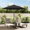 Image de vidaXL Parasol met metalen paal 300 cm zwart47126