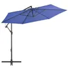 Image de Parasol d'Extérieur - VIDAXL - Modèle 47133 - Mât Déporté - Bleu - 300 cm de Diamètre