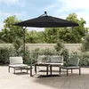 Image de Parasol Déporté - VIDAXL - 300 cm - LED Solaire - Acier - Noir
