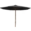 Image de Parasol - VIDAXL - 47138 - Noir - 350 x 240 cm - Mât en Bois - Pliable