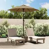 Image de vidaXL Parasol Extérieur Parasol de Patio Parasol de Terrasse Parasol de Jardin Pare-soleil Arrière-cour Taupe 200x224 cm 47207